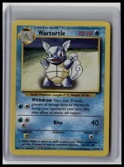 Wartortle - Base Set 42/102 Uncommon Non-Holo Pokemon TCG - Image 1
