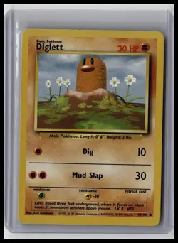 Diglett - Base Set 47/102 Common Non-Holo Pokemon TCG - Image 1