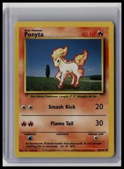 Ponyta - Base Set 60/102 Common Non-Holo Pokemon TCG - Image 1