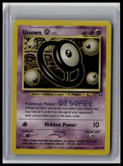 Unown [O] - Neo Discovery 69/75 Common Non-Holo Pokemon TCG - Image 1