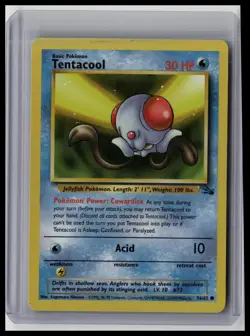 Tentacool - Fossil 56/62 Common Non-Holo Pokemon TCG - Image 1