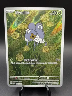 Pokemon TCG Nymble 96/94 Phantasmal Flames Illustration Rare - Image 1
