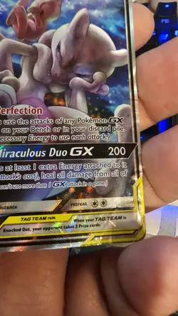 DAMAGED Pokemon Mewtwo and Mew GX SM191 Promo Tag Team 2019 Sun & Moon - Image 4
