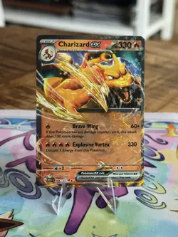 🔥 Pokemon Charizard ex 006/165 Sv: Scarlet & Violet 151 Holo Double Rare NM 🔥 - Image 1