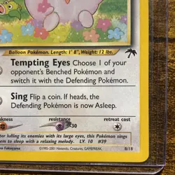 Jigglypuff 8/18 Southern Islands Pokemon TCG 2001 LP+ - Image 4