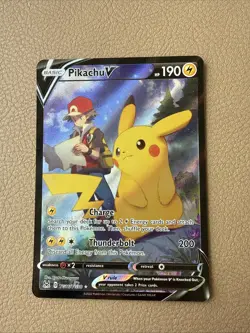 Pokemon Pikachu V TG16/TG30 Full Art Holo Ultra Rare Lost Origin Trainer Gallery - Image 1