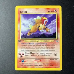 Entei 17/64 - First Edition - Neo Revelation - Rare - Vintage 2001 - Mp - Image 2