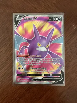 Pokemon TCG Crobat V 182/189 Darkness Ablaze Ultra Rare Full Art NM - Image 1