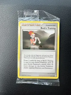Pokemon SEALED Buck's Training 130/146 STAFF Prerelease Promo Pack - Image 1