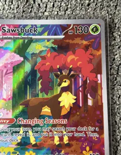 Pokemon TCG Sawsbuck Illustration Rare SV05: Temporal Forces 166/162 - Image 3