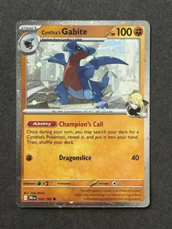 Pokemon TCG Cynthia's Gabite 103/182 DR Cosmos Holo Ability Dragon 100 HP 40 ATK - Image 1