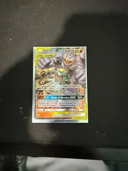 Pokemon Marshadow & Machamp GX TAG TEAM Ultra Rare Holo 82/214 Unbroken Bonds - Image 1