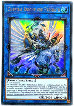 Celestial Knightlord Parshath - DUOV-EN002 | 1st Edition Ultra Rare YuGiOh TCG - Image 1