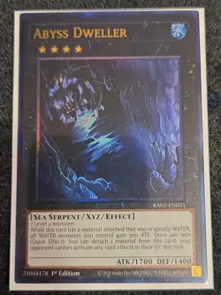 Abyss Dweller 1st Edition Prismatic Ultimate Rare RA02-EN033 Yu-Gi-Oh! - Image 1