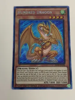 Yugioh Hundred Dragon x 3 - Limited Edition Secret Rare NM - Plus Free Holo Card - Image 3