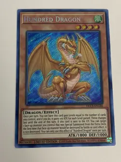 Yugioh Hundred Dragon x 3 - Limited Edition Secret Rare NM - Plus Free Holo Card - Image 4