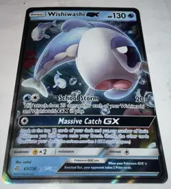 Wishiwashi GX - 63/236 - Pokemon Cosmic Eclipse Sun & Moon Ultra Rare Card NM - Image 1