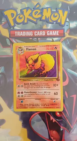 Pokemon TCG Card Flareon 19/64 Jungle Set Non-Holo Rare WOTC Vintage - Image 1
