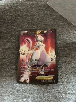 Pokemon Mewtwo-EX TCG Full Art Ultra Rare Holo Card Breakthrough 158/162 LP - Image 2