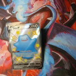 Ditto V SHINY SV118/SV122 Shining Fates NM Full Art Ultra Rare Pokemon Card#11 - Image 2