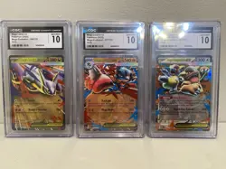 Pokemon Mega Evolution Set Of 3 CGC 10 Cards Lucario Latias Kangaskhan - Image 1
