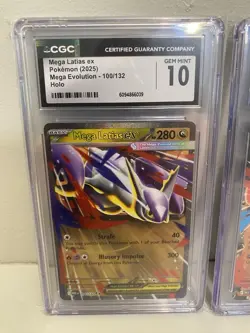 Pokemon Mega Evolution Set Of 3 CGC 10 Cards Lucario Latias Kangaskhan - Image 2