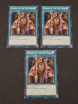 3x Poison of the Old Man x3 YS14-EN030 Common 1st Edition NM Playset Yugioh - Image 1