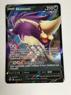 Pokemon Card Silver Tempest Skuntank V 108/195 Near Mint - Image 1