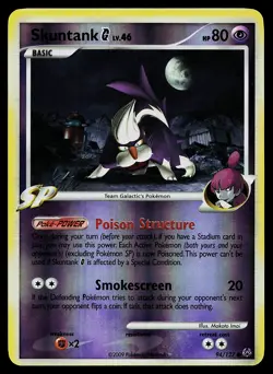 Pokemon Card - Skuntank G Platinum 94/127 Common Reverse Holo - Image 1