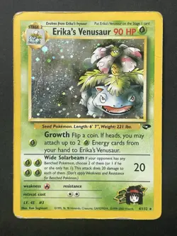 Erika's Venusaur 4/132 Holo Rare - Gym Heroes - Vintage Pokemon Card - HP - Image 1