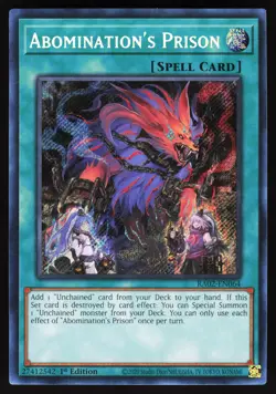 Abomination's Prison RA02-EN064 Yugioh TCG Card Secret Rare NM - Image 1