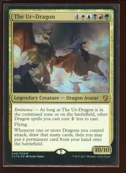 The Ur-Dragon Oversized Foil Mythic Ex/NM Commander 2017 MTG Magic the Gathering - Image 1