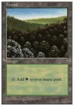 4 x Forest (446) - Fifth Edition - Light Play - MTG - Image 1
