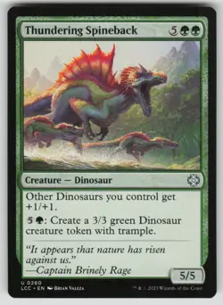 Thundering Spineback Uncommon Commander: The Lost Caverns of Ixalan 260 MTG NM - Image 1