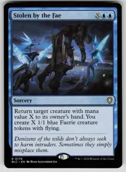 Stolen by the Fae Rare Commander: Bloomburrow 176 MTG Near Mint - Image 1