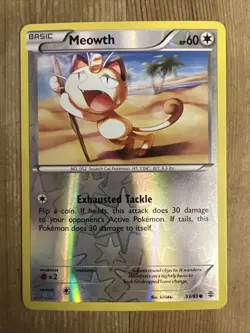 Pokemon TCG Meowth Pokemon 53/83 Reverse Holo Common NM - Image 1
