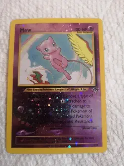 MEW 1/18 Southern Island Promo Reverse Holo Pokemon Card Small DMG N Wrinkle - Image 1