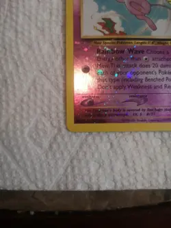 MEW 1/18 Southern Island Promo Reverse Holo Pokemon Card Small DMG N Wrinkle - Image 2