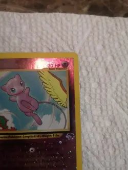 MEW 1/18 Southern Island Promo Reverse Holo Pokemon Card Small DMG N Wrinkle - Image 4