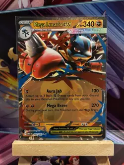 Pokemon TCG - Mega Lucario ex 77/132 - Mega Evolution Double Rare - NM/M - Image 1