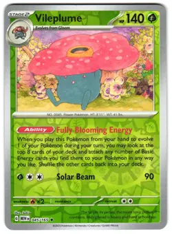 Vileplume 045/165 Reverse Holo SV: Scarlet & Violet 151 Pokemon TCG - Image 1