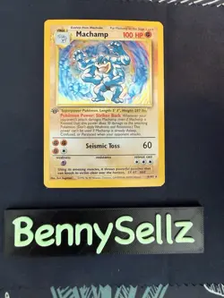 Pokemon TCG Machamp Base Set 8/102 Holo Unlimited Holo Rare - Image 1
