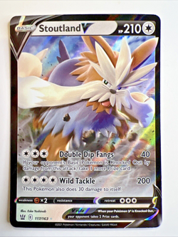 Stoutland V 117/163 Battle Styles Pokemon TCG Holo Ultra Rare NM Mint Fast Ship - Image 1