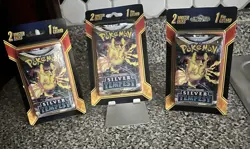 SEALED 2 Pk Pokemon Silver Tempest Sword & Shield With 1 Bonus V or GX Card - Image 1