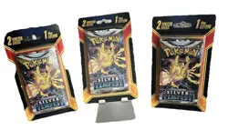 SEALED 2 Pk Pokemon Silver Tempest Sword & Shield With 1 Bonus V or GX Card - Image 2