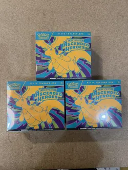3 x Pokemon TCG: Ascended Heroes Pokemon Elite Trainer Box (ETB) - Image 1