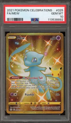 Pokemon Mew Celebrations Full Art #025 PSA 10 Gem Mint - Image 1