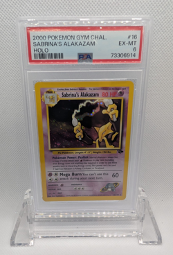 PSA 6- EX-MT - 2000 POKEMON GYM CHALLENGE HOLO #16 SABRINA'S ALAKAZAM - Image 1
