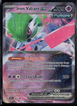 Iron Valiant ex SVP 068 Holographic Black Star Promo Pokemon TCG Near Mint - Image 1