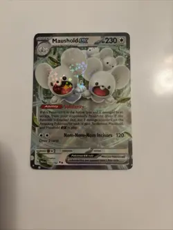 Pokemon TCG - Maushold ex - 155/182 Paradox Rift - Double Rare Holo - Image 1